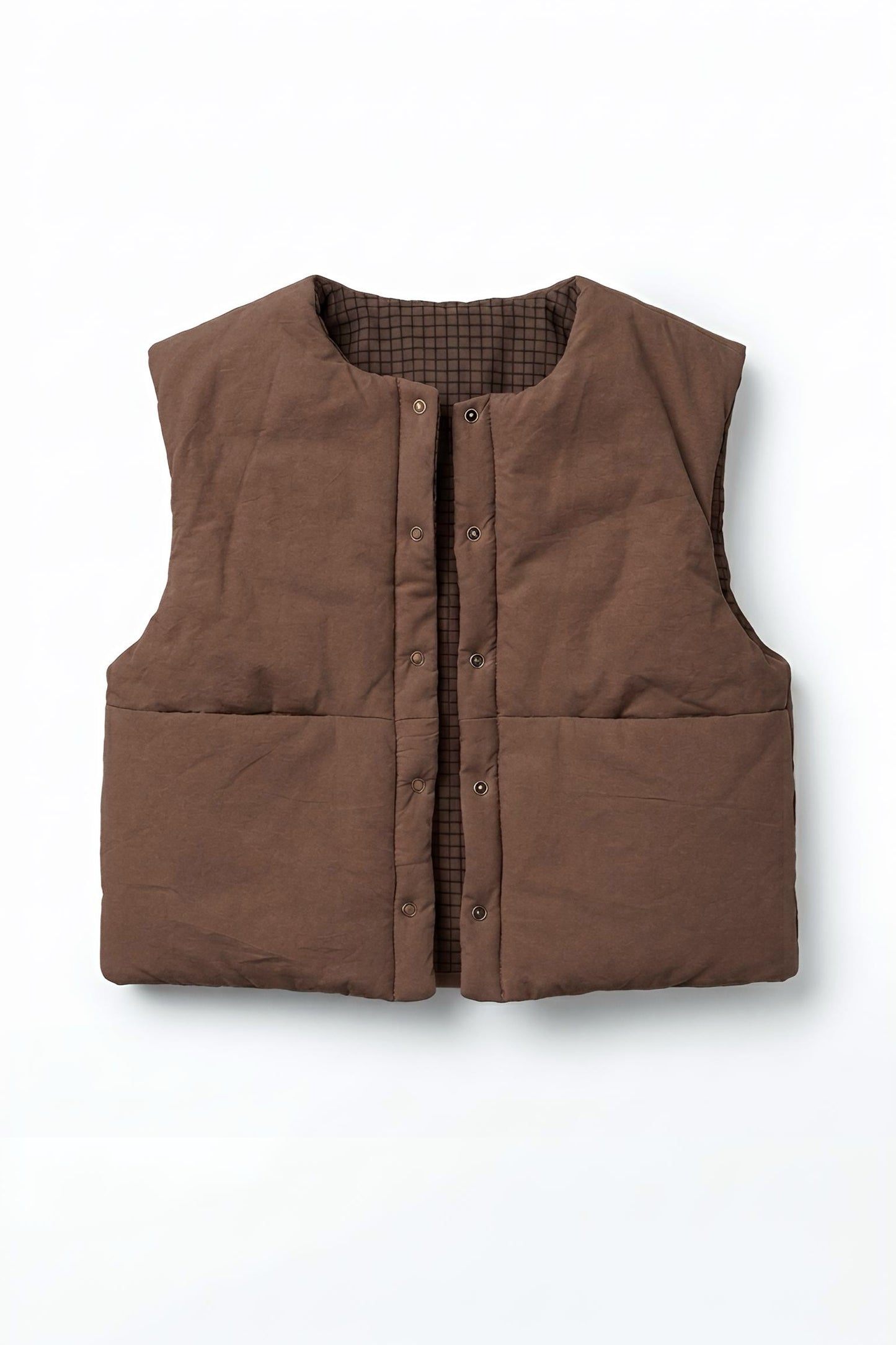 Жилет двосторонній шоколадного кольору